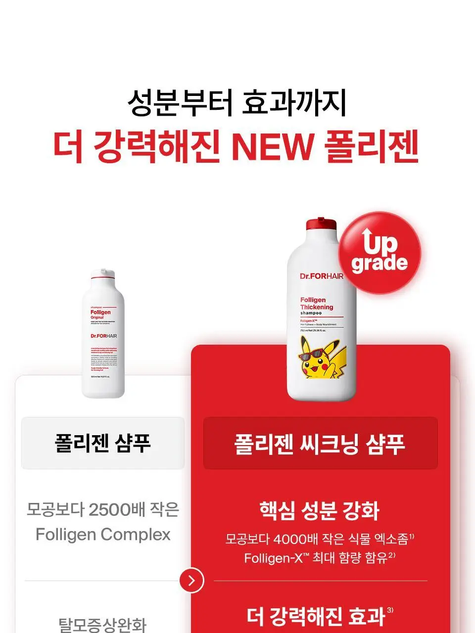 [포켓몬 에디션] 닥터포헤어 폴리젠 씨크닝 샴푸 750ml 기획 (+100ml*2ea) 탈모 볼륨 샴푸 상세페이지 7